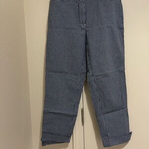 New York & Company Blue gingham checked Ankle Cropped Pants